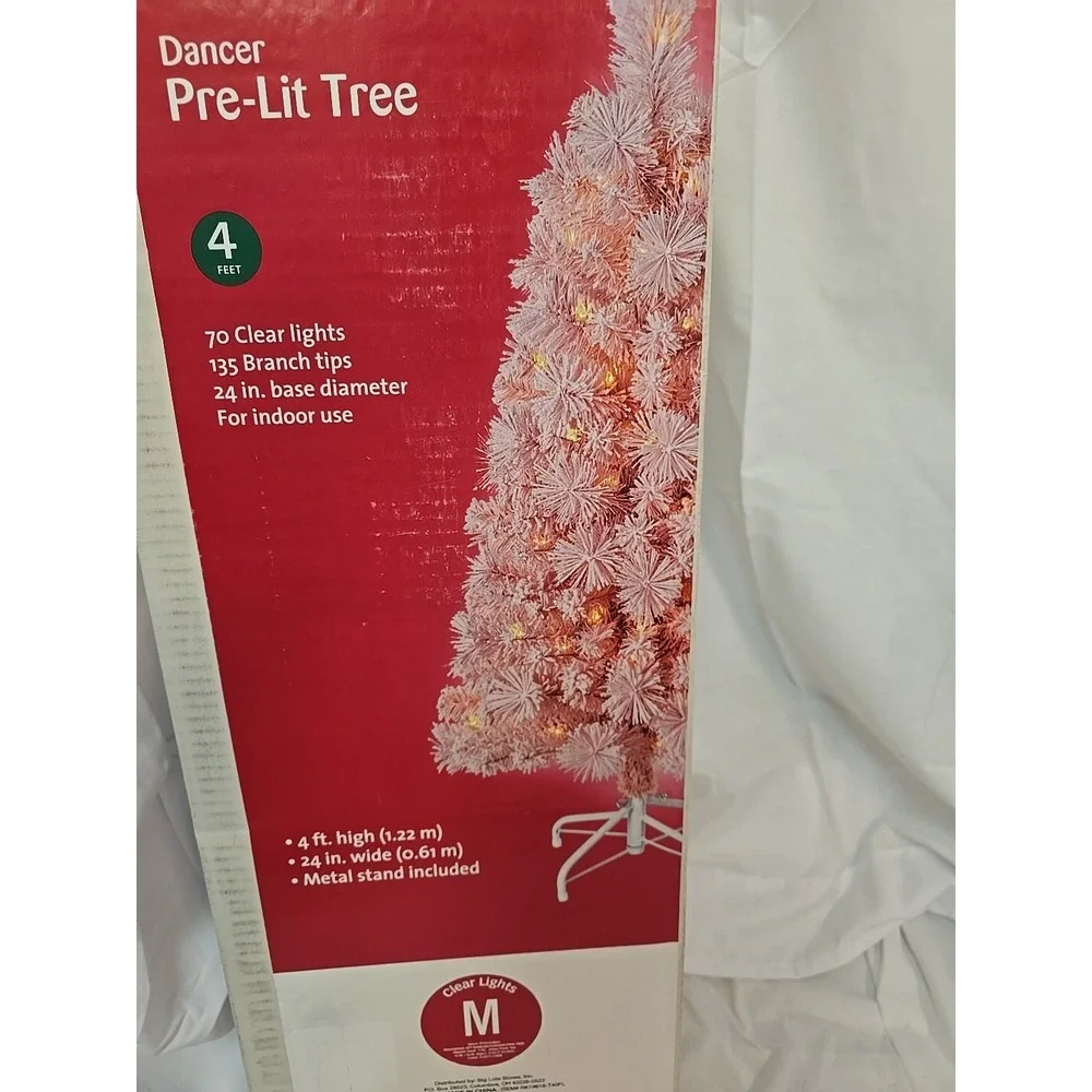 Winter Wonder‎ Lane Dancer Pre-lit Tree 4 Ft 70 Clear Lights NEW